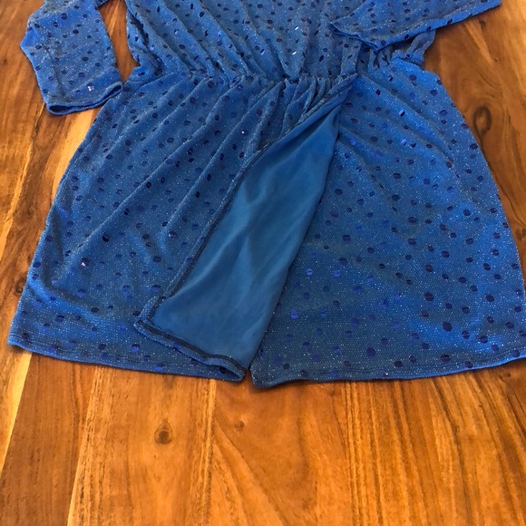 Blue Sequin Dress Size 14 NWT - Picture 4 of 8